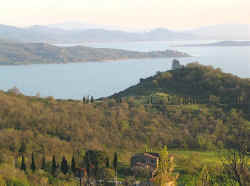 Lake Trasimeno seen from Perugia